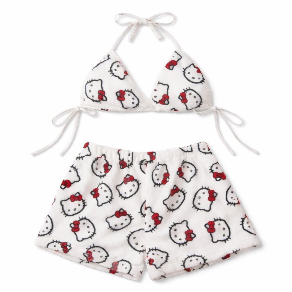 White Bunny Plushi Set