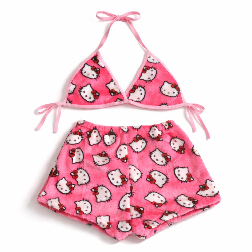 Pink Bunny Plushi Set